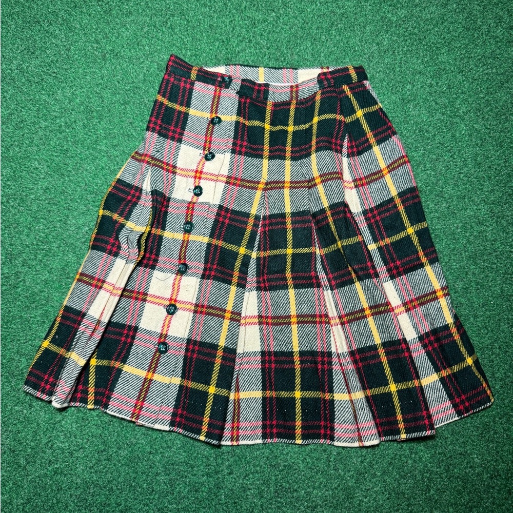 Bobby Brooks Tartan Plaid Pleated Skirt Kilt Vintage 70s Womens 10